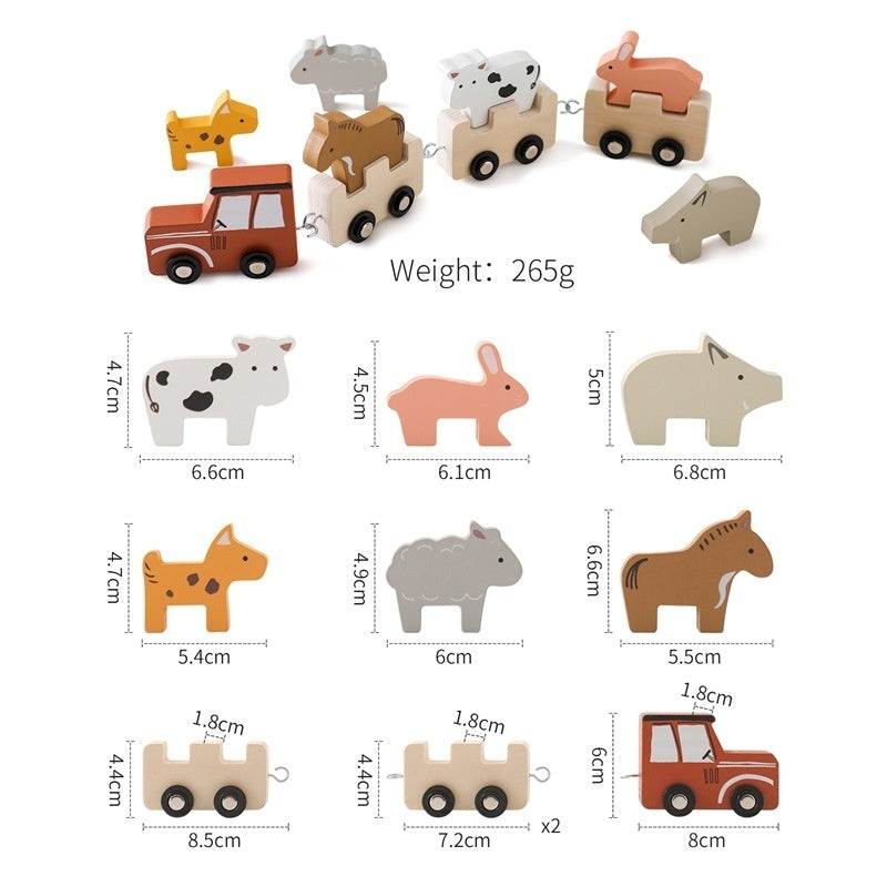 Wooden Educational Train Toy