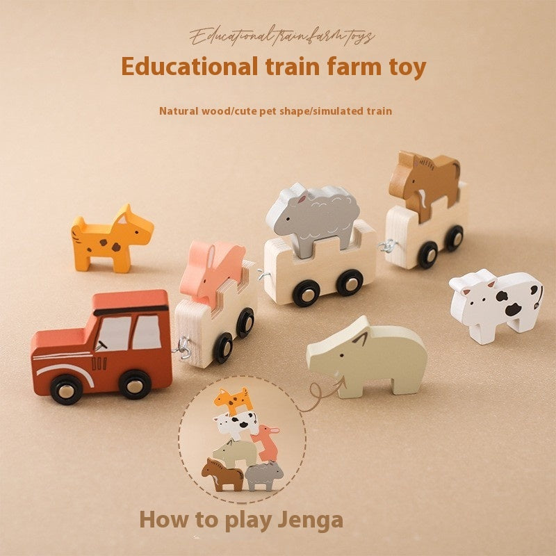 Wooden Educational Train Toy